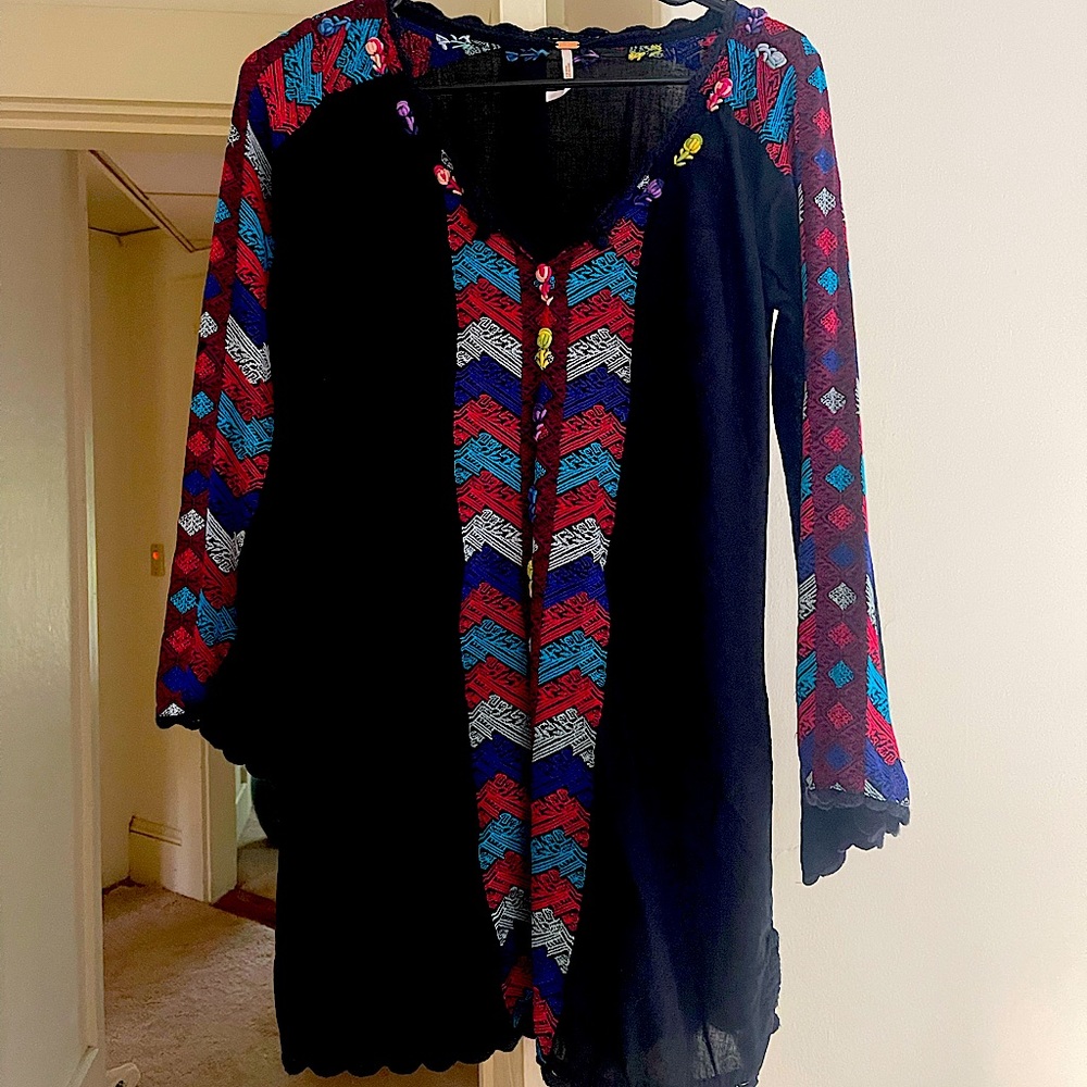 Free People Embroidered Swimwear Coverup